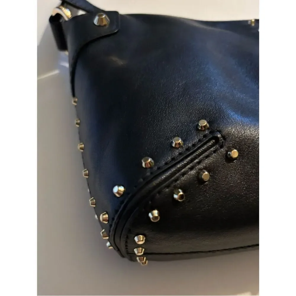 MICHAEL KORS Astor Large Studded Leather Shoulder Bag ~ GOLD HARDWARE Pristine